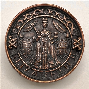 Queen Elizabeth II commemorative coronation button.