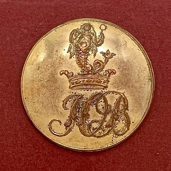 Livery crest mermaid surmounting coronet button.