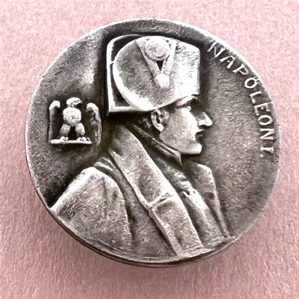 Highly Collectible 3rd Avenue silver button of “Napoleon.”