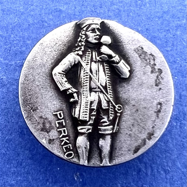 Highly Collectible 3rd Avenue silver button of “Perkeo” - Heidelberg Court Jester.