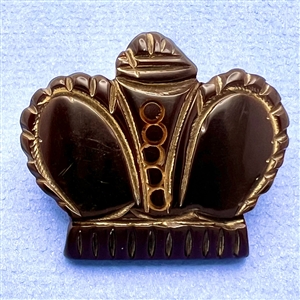 Extra large Bakelite realistic crown button.