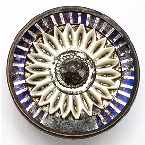 An 18th c. Pearl openwork with blued steel button.