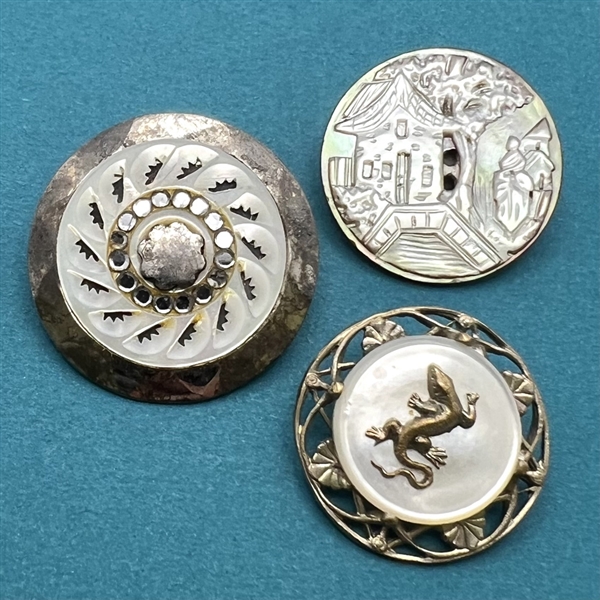 Three interesting shell buttons.