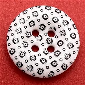 Medium calico button.