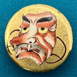 Satsuma button of “Tengu” from the Kyogen Japanese Theatre.