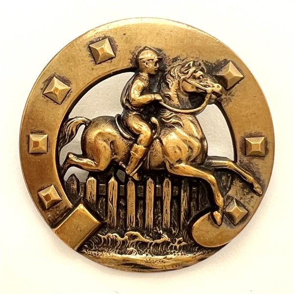 “Steeplechase” brass button.