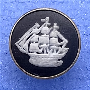 Wedgwood button of a sailing ship.