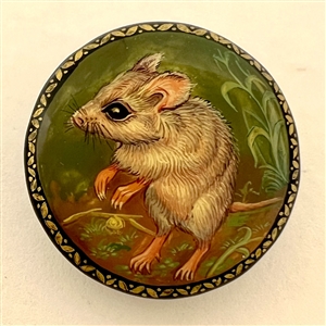 Russian Lacquerware “Alkota” mouse button.