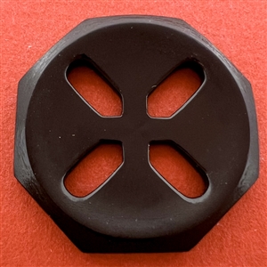 RARE True JET hexagon sew-thru button.