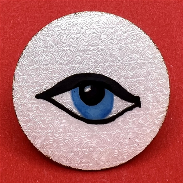 Kevin Kinne Base-taille enamel studio button.