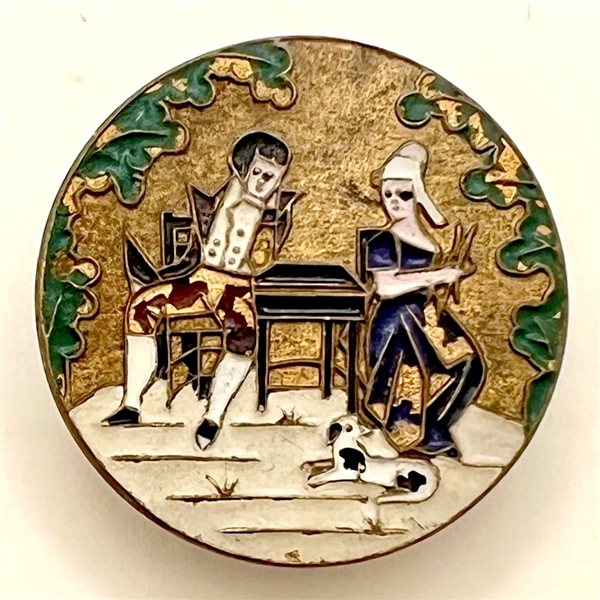 “John Gilpin” enamel button.