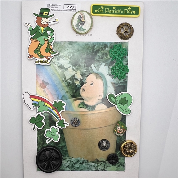 Card of eight St. Patrick’s Day buttons. 