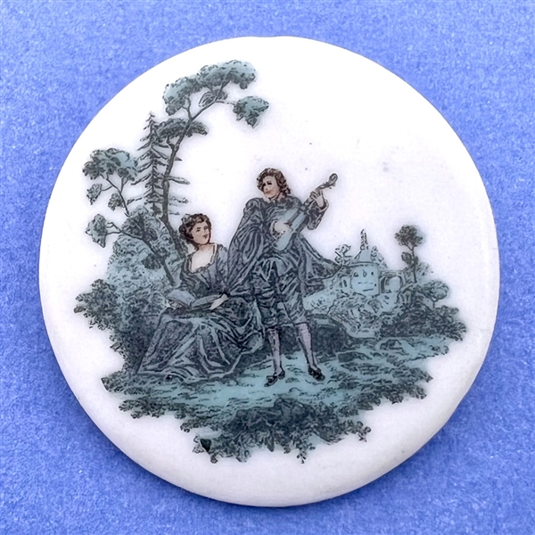 RARE brass button of Little Tommy Stout, Kate Greenaway.