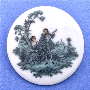 RARE brass button of Little Tommy Stout, Kate Greenaway.