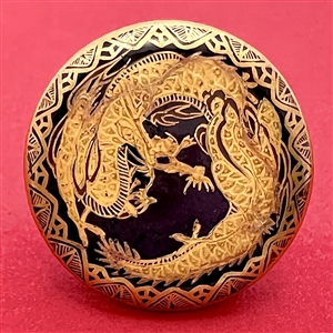 Large Japanese Satsuma of a unique gold dragon.