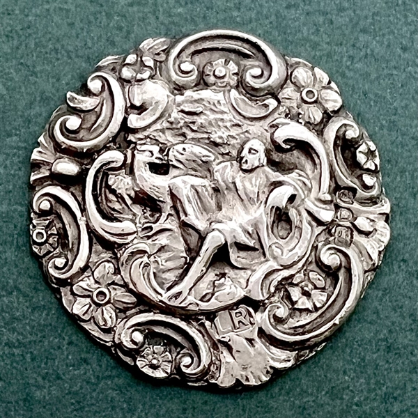 Large hallmarked silver of a man and an eagle.