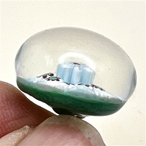 Glass paperweight studio button by John Gooderham.