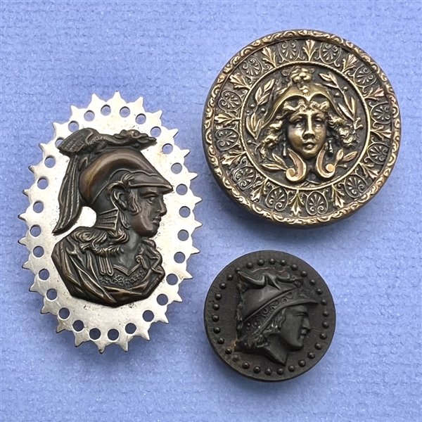 Three buttons of Minerva (Goddess of Warfare.)