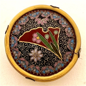 Cloisonné in metal button of varied subjects.