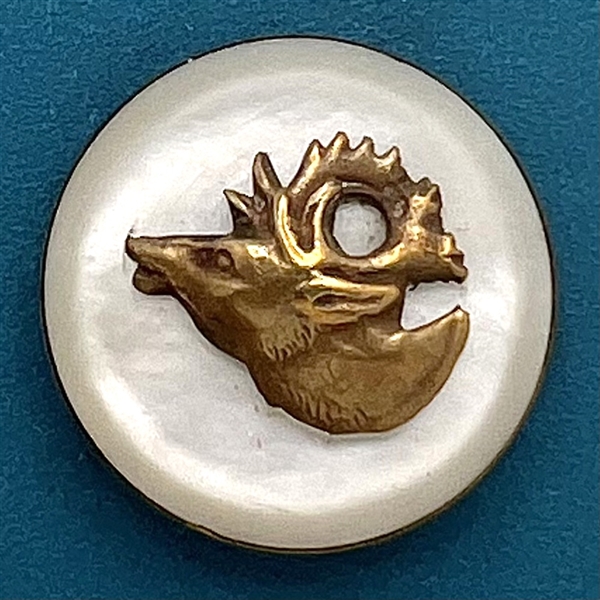 French shell sporting button of an elk. 