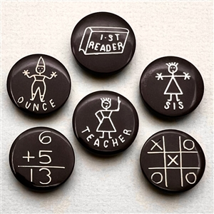 Set of six Vintage Bakelite buttons - “school set.”