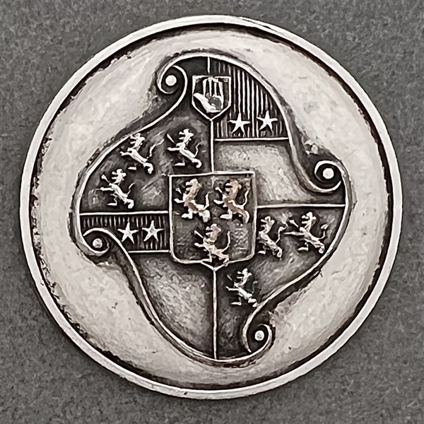 Women’s Lozenge Livery button for the widow of a Baronet (Hand of Ulster).