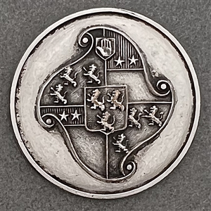 Women’s Lozenge Livery button for the widow of a Baronet (Hand of Ulster).