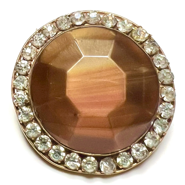 A 19th c. Goldstone faceted “gem” button.