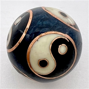 Yin Yang enamel “bell” ball button.