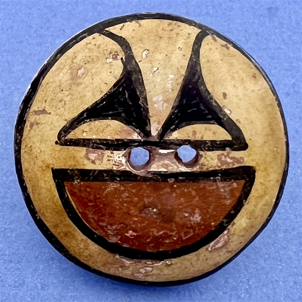 Zia Pueblo ceramic pottery button.