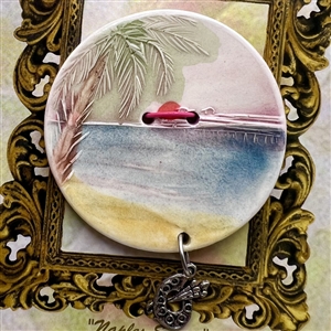 Show favor button Florida 2015 “Art in Miniature.”