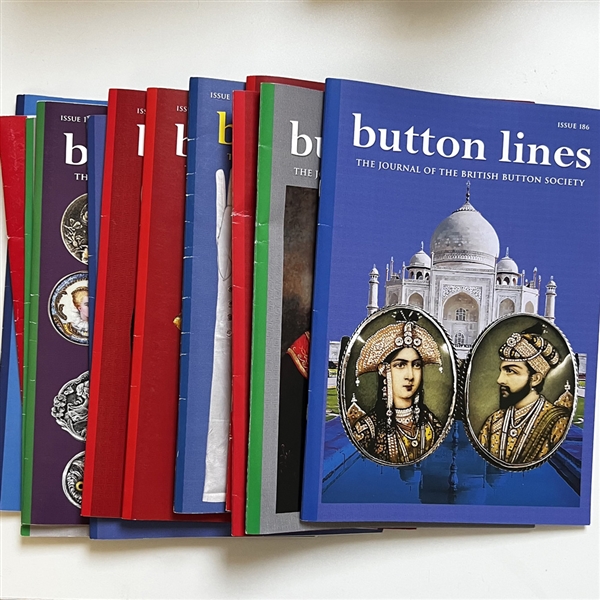 Thirteen British button society bulletins.