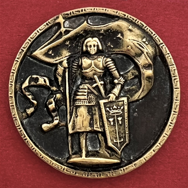 RARE Joan of Arc brass button.