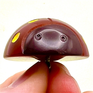 Vintage Bakelite button of a cute lady bug.