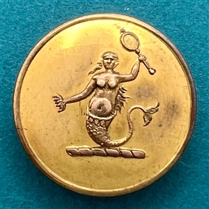 Hard-to-find Livery crest button of a mermaid.