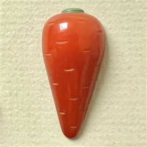 Vintage Bakelite button of a realistic carrot.