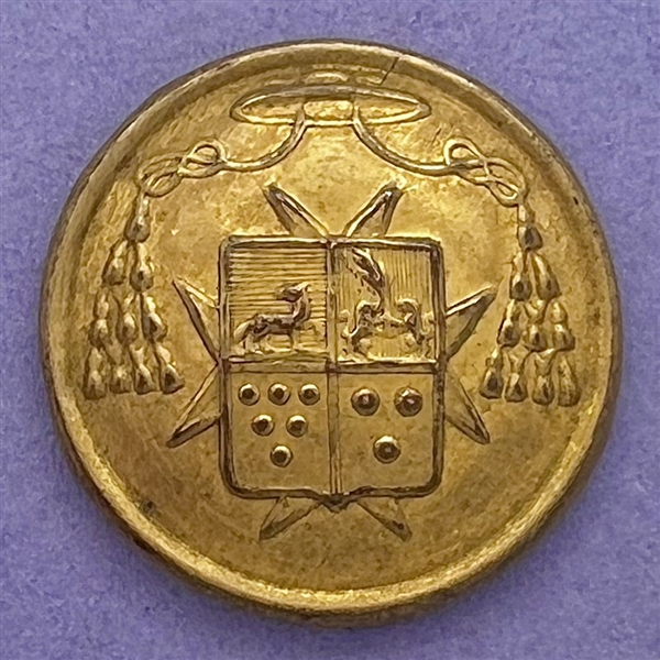 RARE Ecclesiastic coat of arms Livery button.