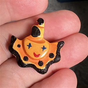 Rare Martha Sleeper Vintage Bakelite clown button.