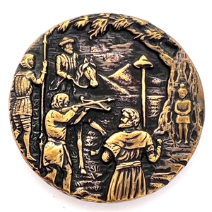 SCARCE “William Tell" brass button. 