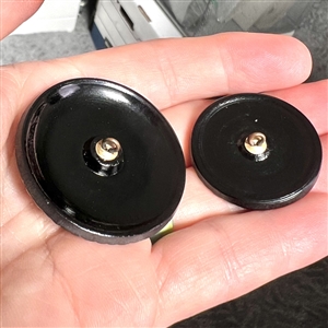 Two modern Czech. glass buttons.