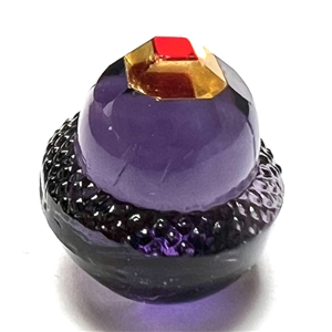 VERY RARE purple glass Acorn Tingue.