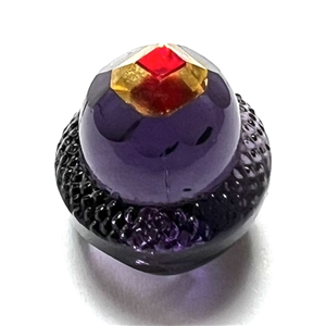 VERY RARE purple glass Acorn Tingue.