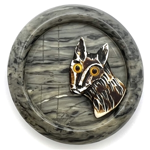 Large Vintage plastic button of an adorable dog.