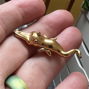 Fritz Lampl torch worked glass button of a platypus?