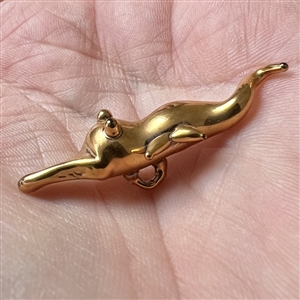 Fritz Lampl torch worked glass button of a platypus?