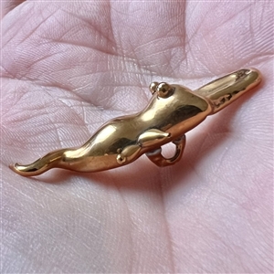 Fritz Lampl torch worked glass button of a platypus?