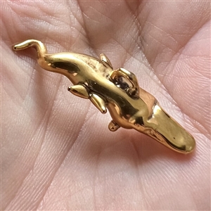 Fritz Lampl torch worked glass button of a platypus?