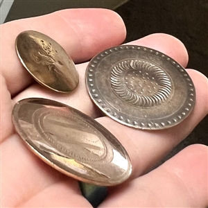 Three 18th c. Copper Colonial buttons including a bird.