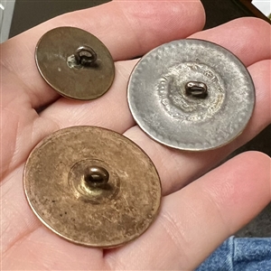Three 18th c. Copper Colonial buttons including a bird.