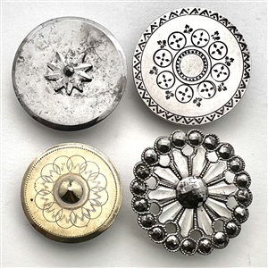 Four 18th c. and 19th c.  metal buttons.